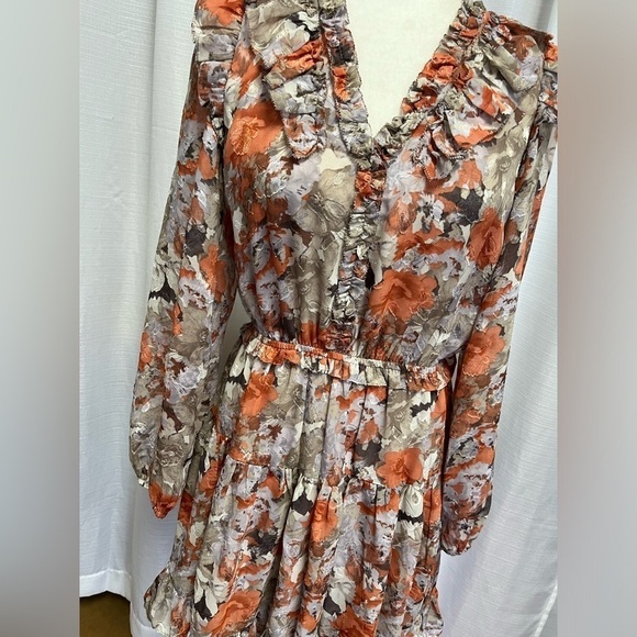 Anthropology current air Ruffled Floral Mini Dress | size XS - Picture 3 of 12